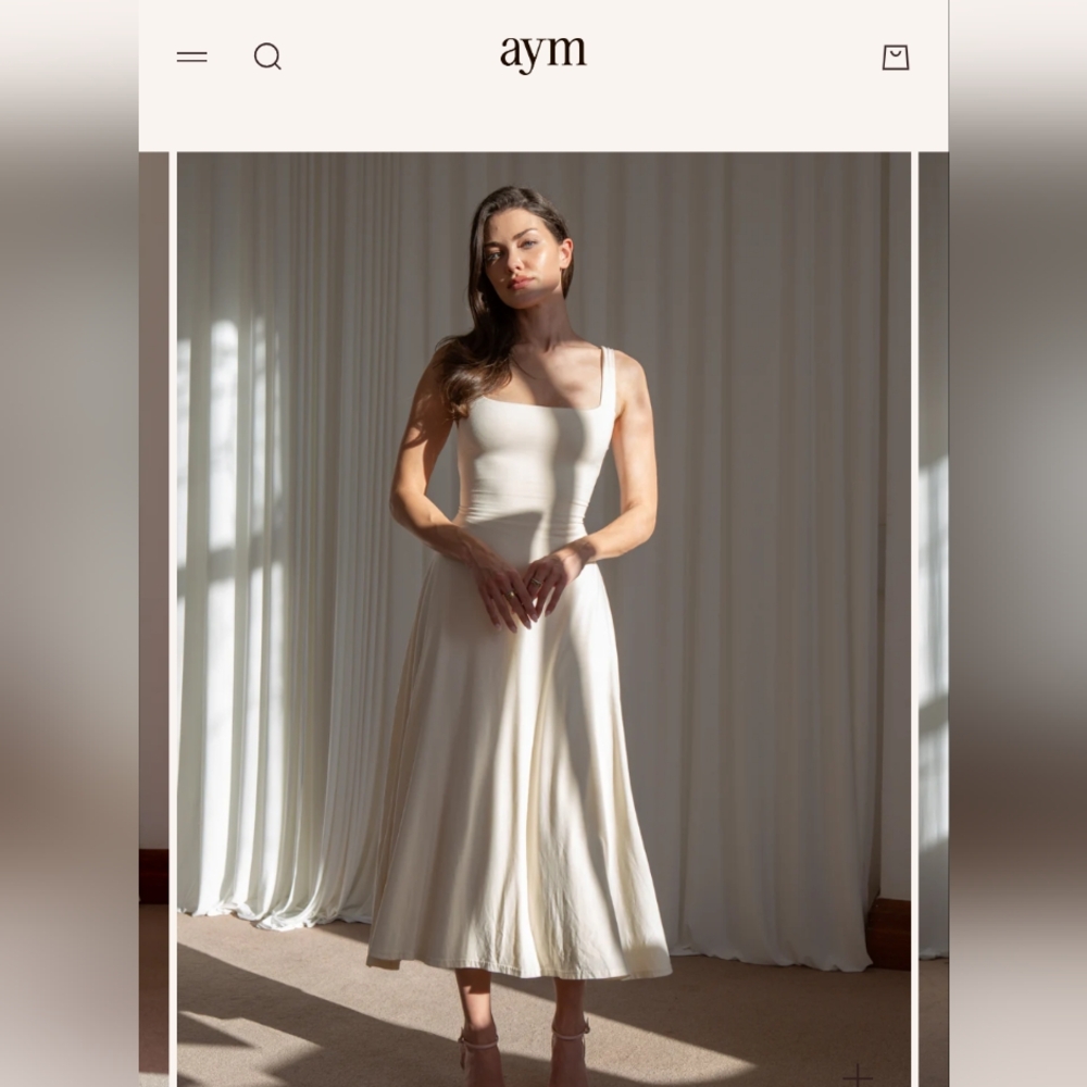 NWT Audrey Midi Dress from AYM in Organic Bamboo